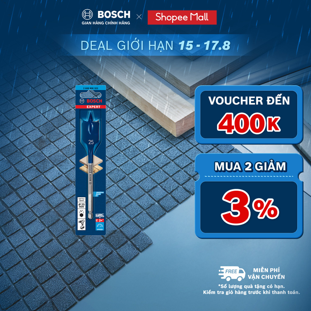 Mũi khoét gỗ đuôi cá SELFCUT Bosch