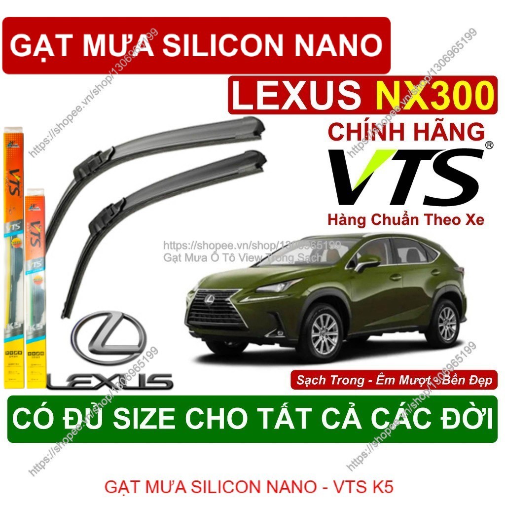 K5, Gạt Mưa Kính Lái Lexus NX300, Cặp Gạt Mưa Kính Lái Cho Các Dòng Xe Lexus NX300, Có Đủ Size Cho C