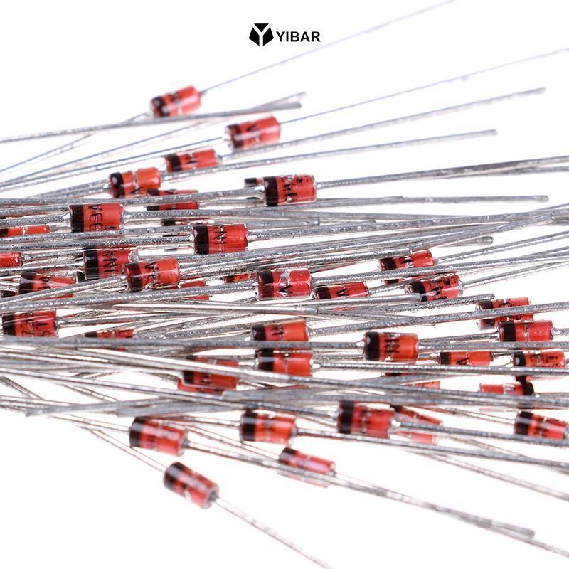 YIBAR 50 chiếc 1W 5.1V Zener diode 1N4733A 1N4733 IN4733A IN4733 5V1 volt DO-35 Mới