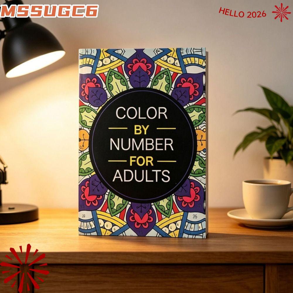 MSSUGC6 Color By Number Book, Number Painting DIY Painting Sách tô màu nghệ thuật, Sách vẽ tranh thư