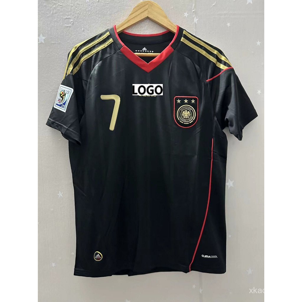 2010 Đức Sân Khách Retro Áo Bóng Đá Vintage Đen Áo Bóng Đá DE Tùy Chỉnh KLOSE Áo