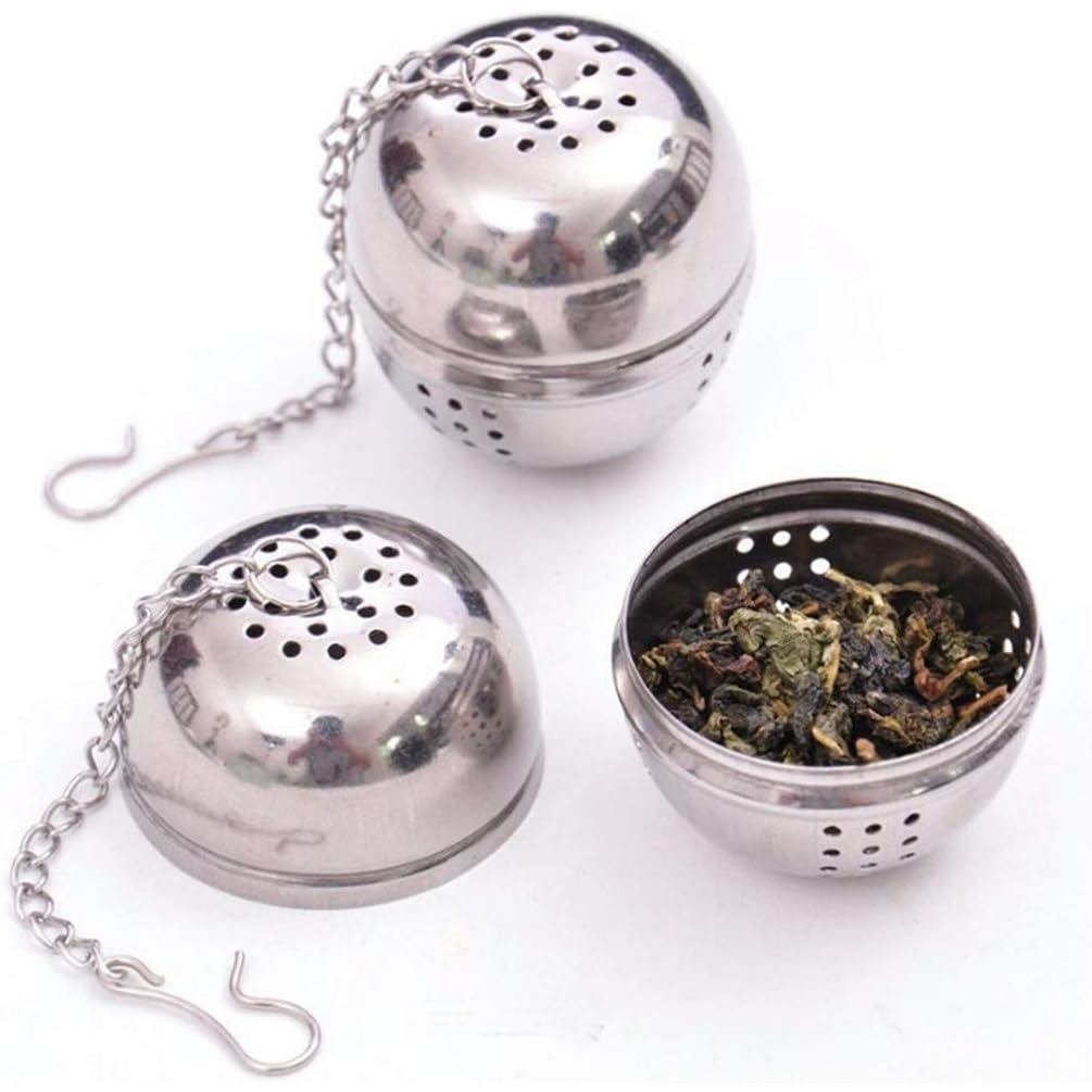 2pc Stainless Steel Ball Shape Tea Infuser Ball Tea Infuser Tea Leaf Filter with Handles Filter Tea 