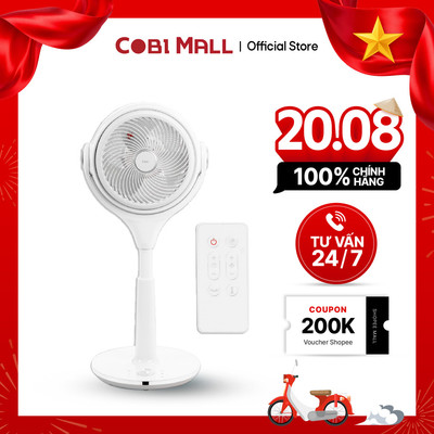 Quạt Đứng Tuần Hoàn Tốc Độ Cao 10" COBI - Điều Khiển Từ Xa Dễ Dàng, Tiện Lợi - Trắng