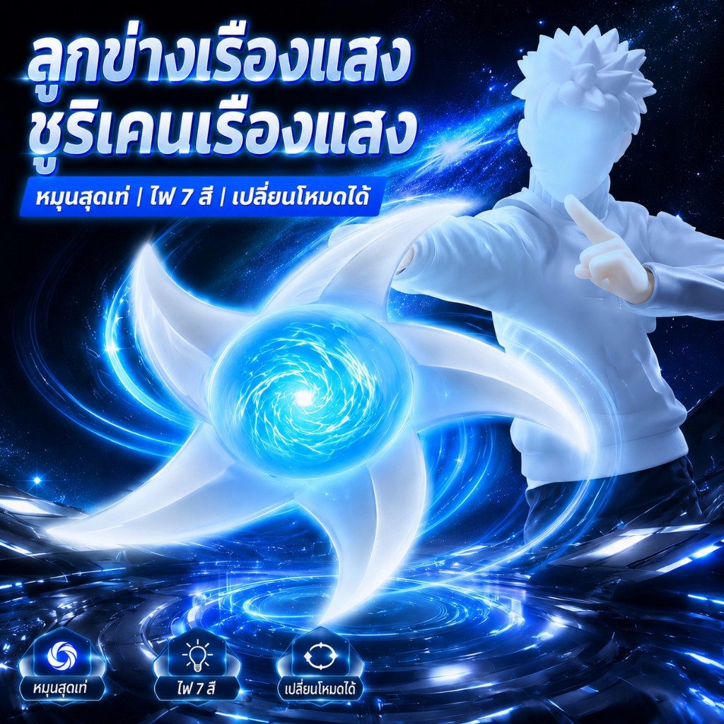 Naruto rất nổi tiếng. Spinner Giảm căng thẳng Có 7 đèn RGB Xoay 360 độ. Quà tặng đồ chơi thanh kiếm 