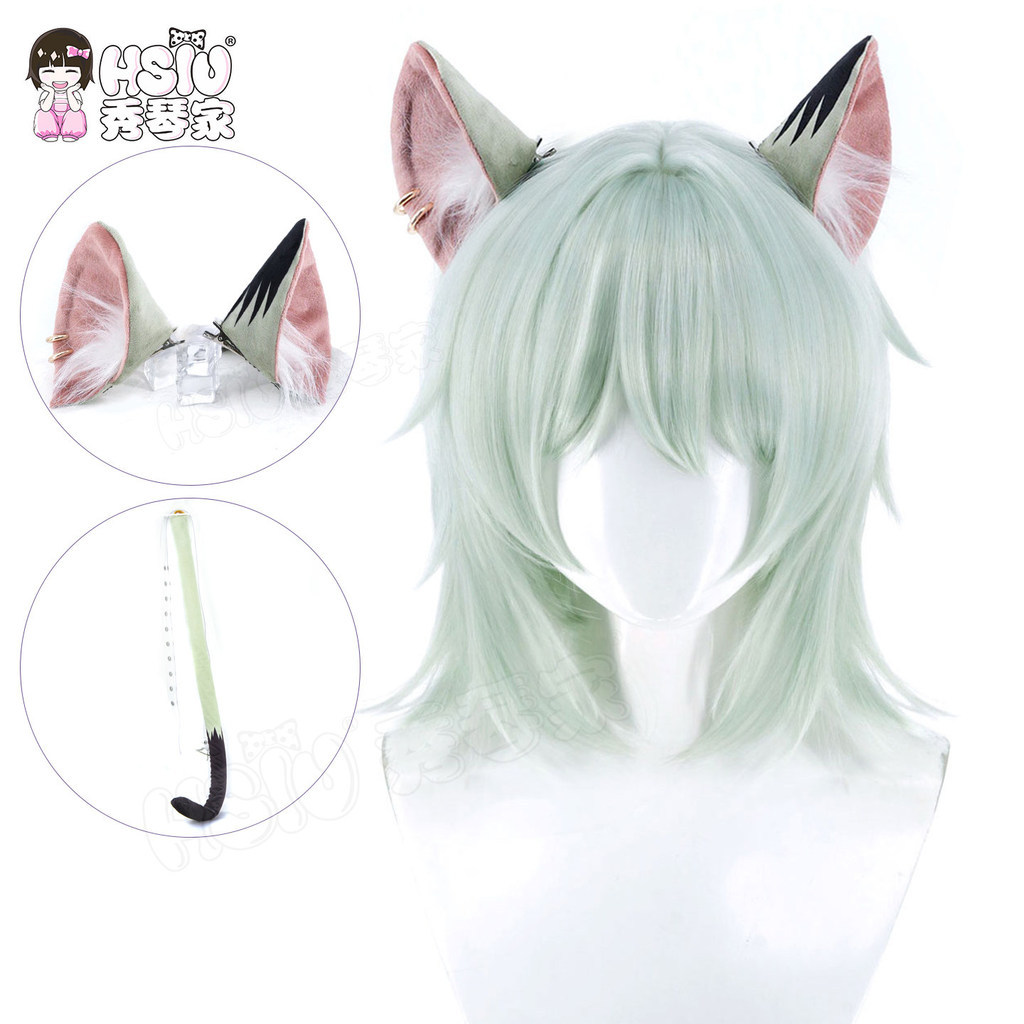 Sato Yaniko Nicole Meow cos Tóc Giả Yani Mèo Hỗn Hợp Lông Tơ Mèo Giả Tai