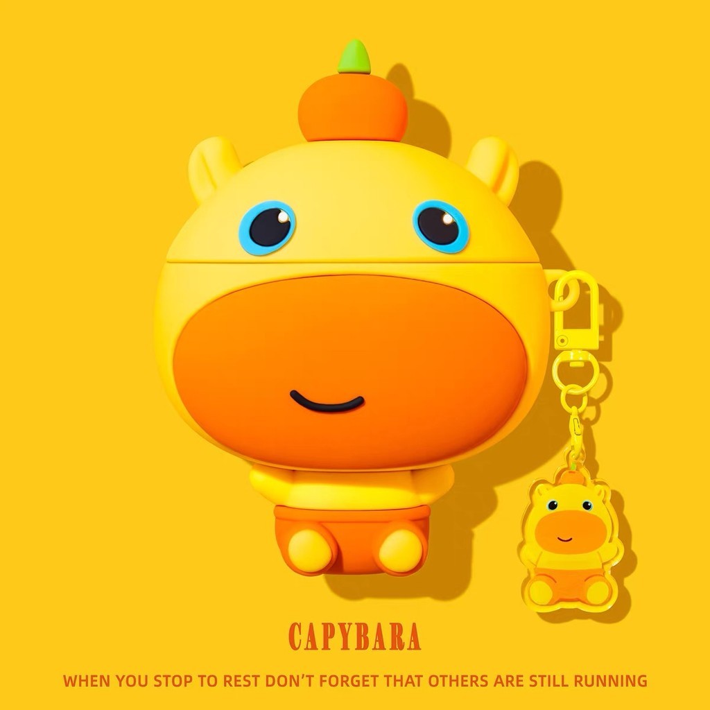 Capybara Vỏ AirPods Dễ Thương Vỏ Silicon Mềm AirPods Pro 2 Vỏ AirPods Pro 3 Vỏ AirPods 4 Vỏ Gen3 Vỏ