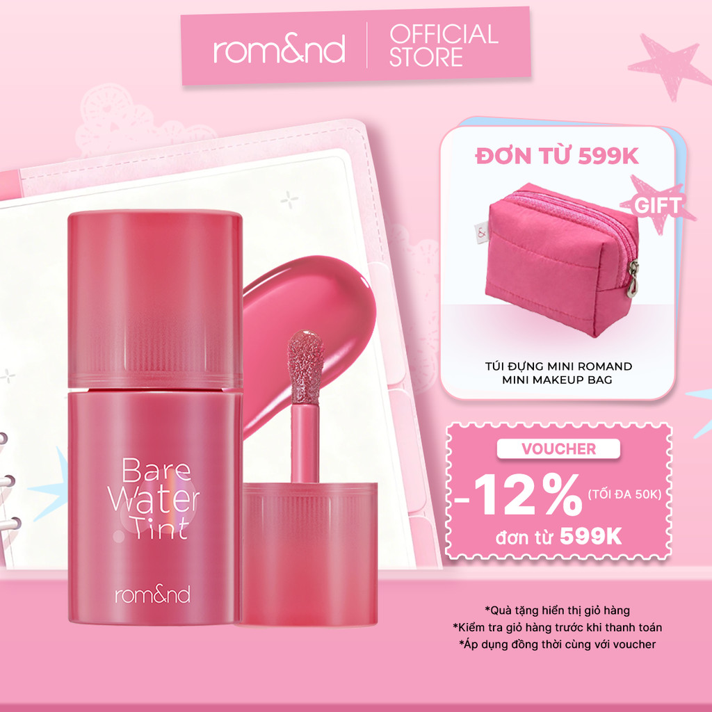 [Romand] Son nước lì tự nhiên Romand Bare Water Tint