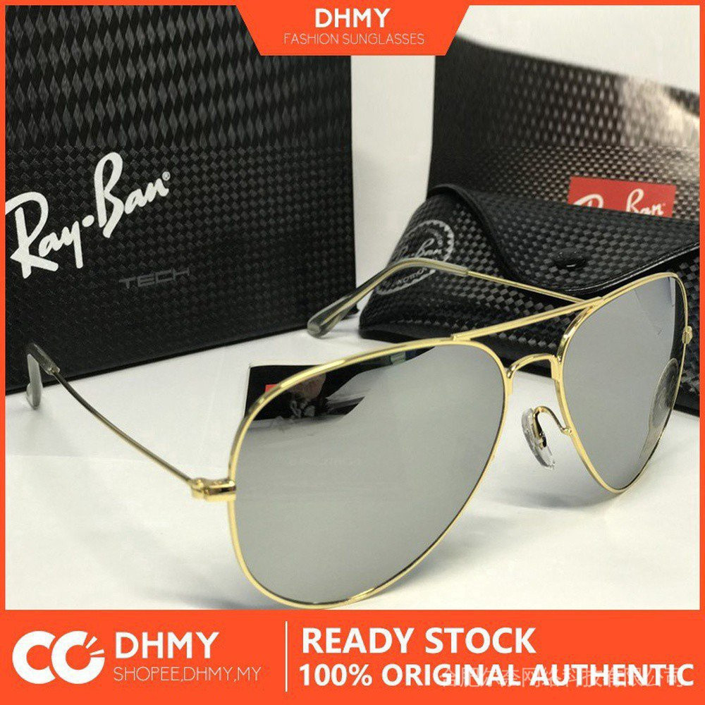 Chính hãng 2020 New Ray · Ban Ray · Ban Kính râm Ban RB3026 Aviator Glass