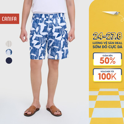 Quần short nam CANIFA form regular kết hợp kiểu dáng basic 8BS25S009