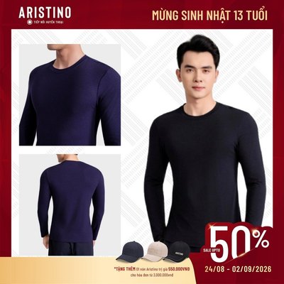 Áo Giữ Nhiệt Nam Dài Tay Aristino Body Fit 28% Visco (Modal) mềm mại thoáng khí Giữ Ấm Tốt ALT010BS0