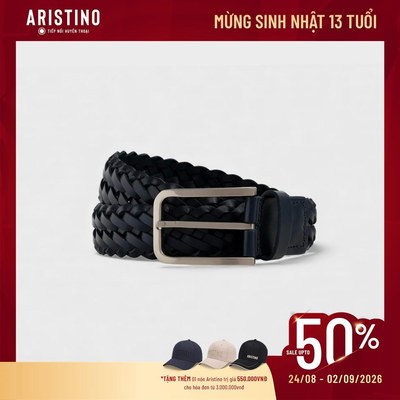 [Aristino x Đăng Khôi] Thắt Lưng Nam Da Bò màu Xanh Navy Aristino ABL0060S4