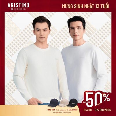 Áo nỉ dài tay ARISTINO phom Trattoria vừa vặn chất liệu mềm mại đẳng cấp ALT002BZ