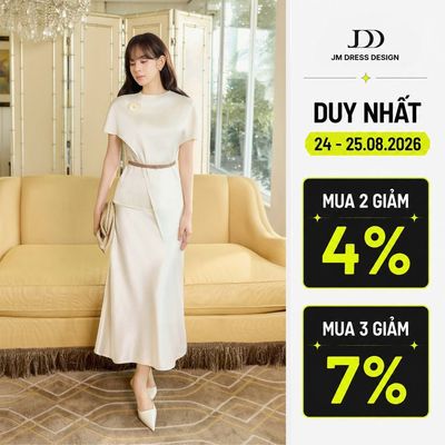 Set Áo Kiểu Cổ Leo, Thắt Đai Eo 2T49.2606, Chân Váy Dài Lụa Dáng Đuôi Cá Nhẹ 4L15.2606, Set Đồ Công Sở Thanh Lịch By JM