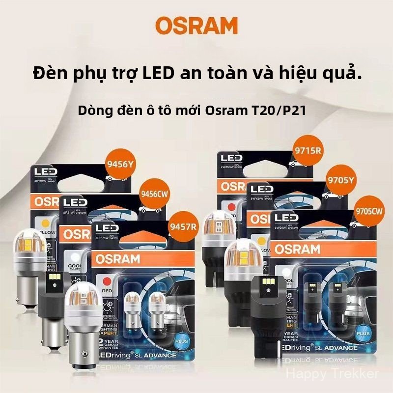Bóng đèn LED OSRAM T10 T20 P21 sáng mạnh dùng làm đèn lùi đèn phanh ô tô