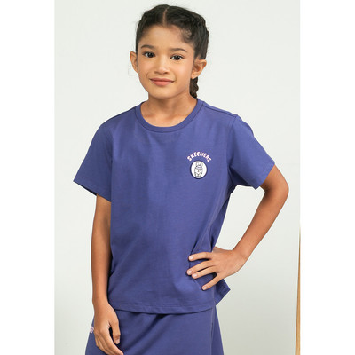 Áo Thun Tay Ngắn Bé Gái Skechers Urban Outdoor Short Sleeve Tee - SL425G288-013D
