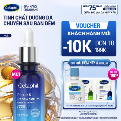 [MỚI] Serum Tinh chất dưỡng da chuyên sâu ban đêm Cetaphil Repair & Renew 30ml