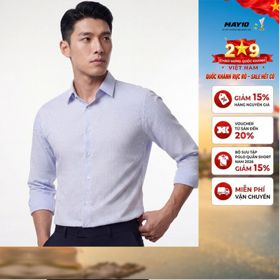 Áo Sơ mi nam dài tay May 10 form SlimFit mã 010125088TT AK550