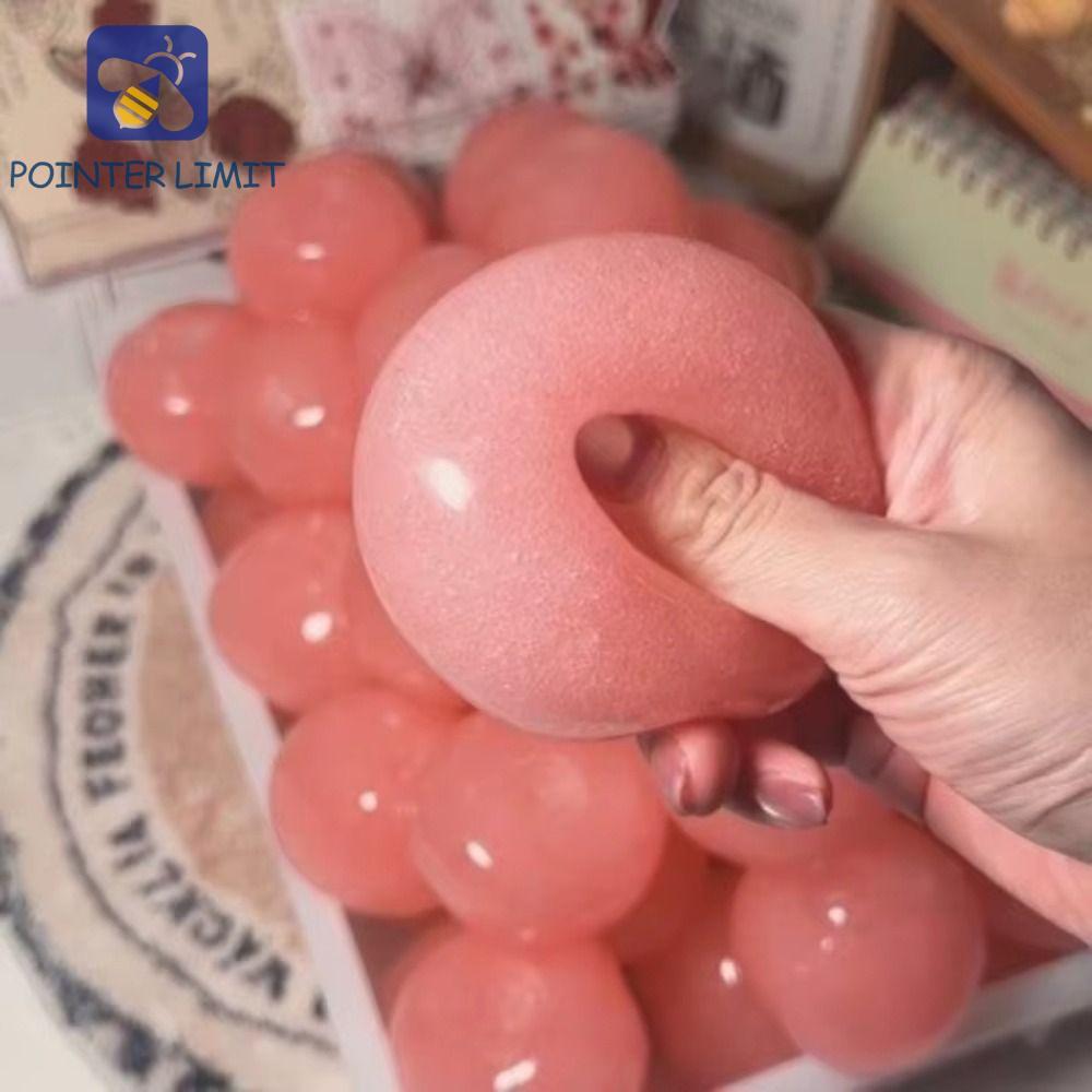 POINTER LIMIT Peach Slushy Squishy, Finger Relax Matte Pink Jelly Mochi Bóp, Creative Shapeable Pinc