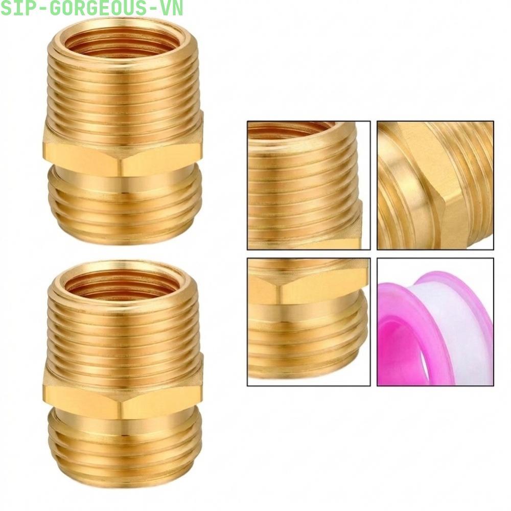 [FUXIN]Brass Hose Adapter Solid Brass Construction For Garden Irrigation Systems