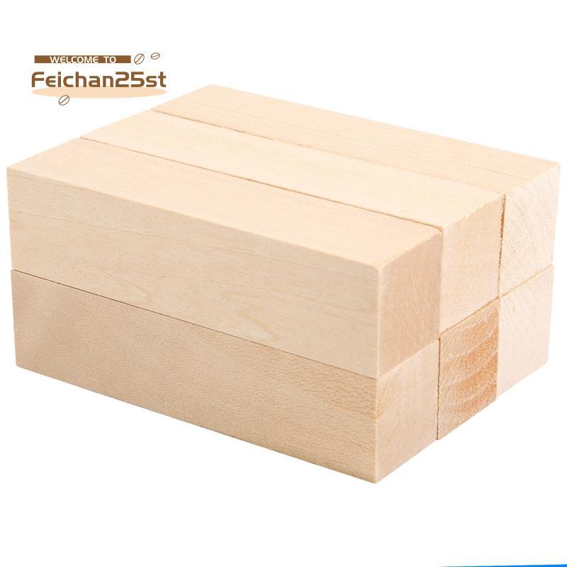 6 Chiếc Basswood Khắc Khối Gỗ Cho Người Mới Bắt Đầu Khắc Sở Thích Bộ DIY Khắc Gỗ