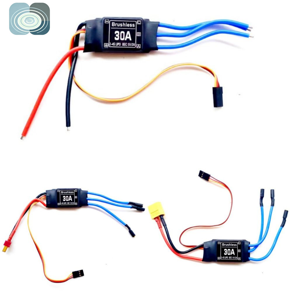 ESC không chổi than, 30A 40A 2-4s Bộ điều khiển tốc độ điện tử, Ubec 5V 3A Phích cắm chữ T Phụ tùng 