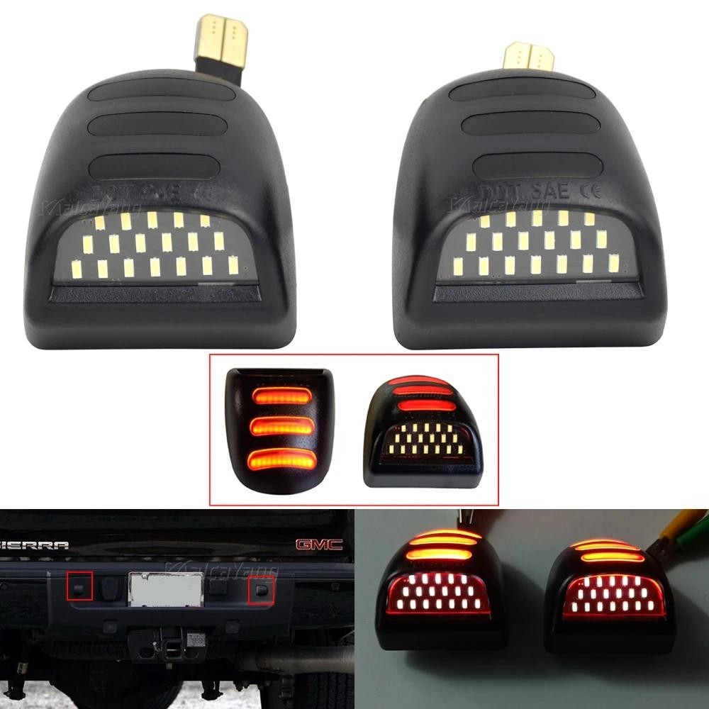 2 Chiếc Độ Sáng Cao Xe Canbus LED Biển Số Đèn Cho GMC Sierra 1500 2500 3500 Chevrolet Silverado Cadi