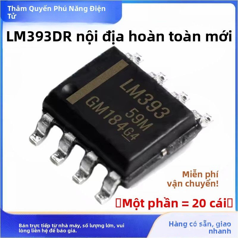 Chip so sánh điện áp kép LM393 LM393DR dán SOP8 nội địa mới 20 con giao nhanh