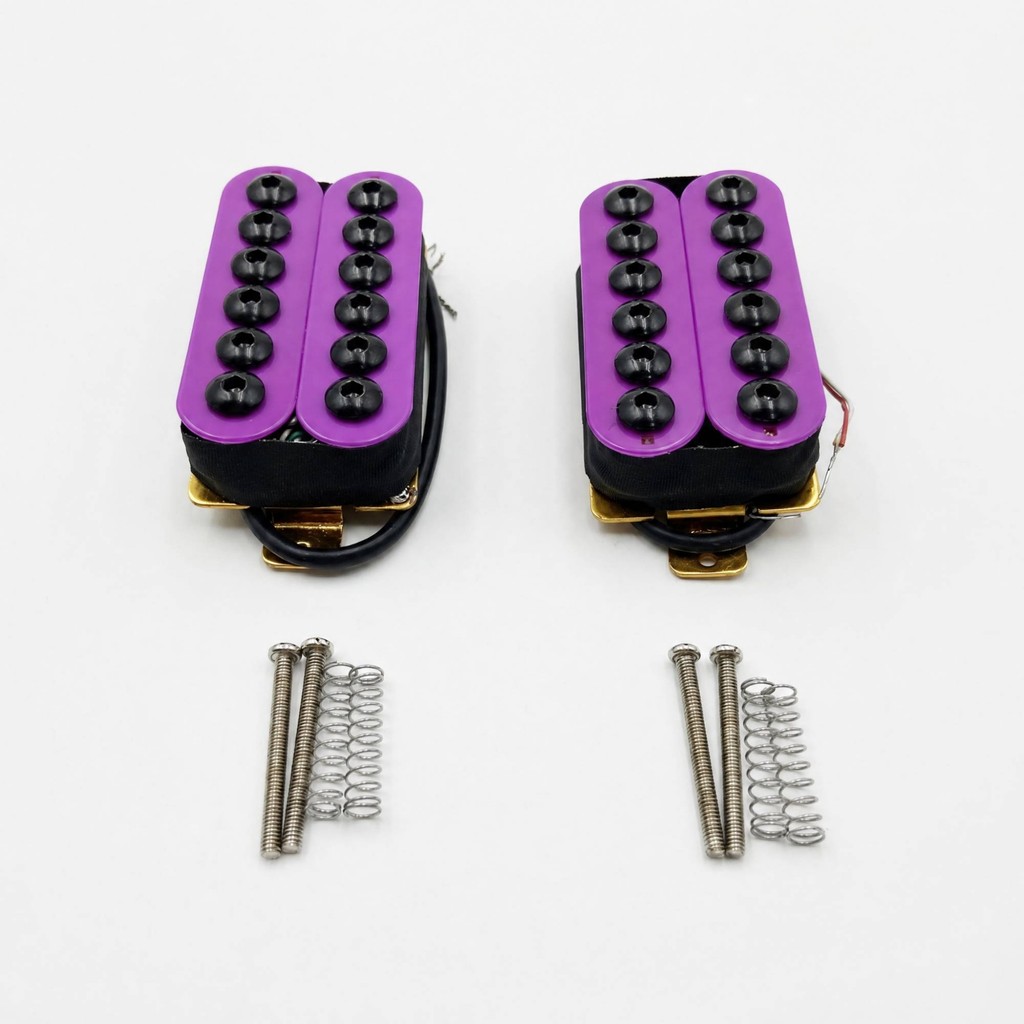 2 Miếng Humbucker Pickup Có Vỏ Nhựa Màu Tím Âm Nhạc Hiện Đại Humbucker Pickup Có Thể Điều Chỉnh Cực 