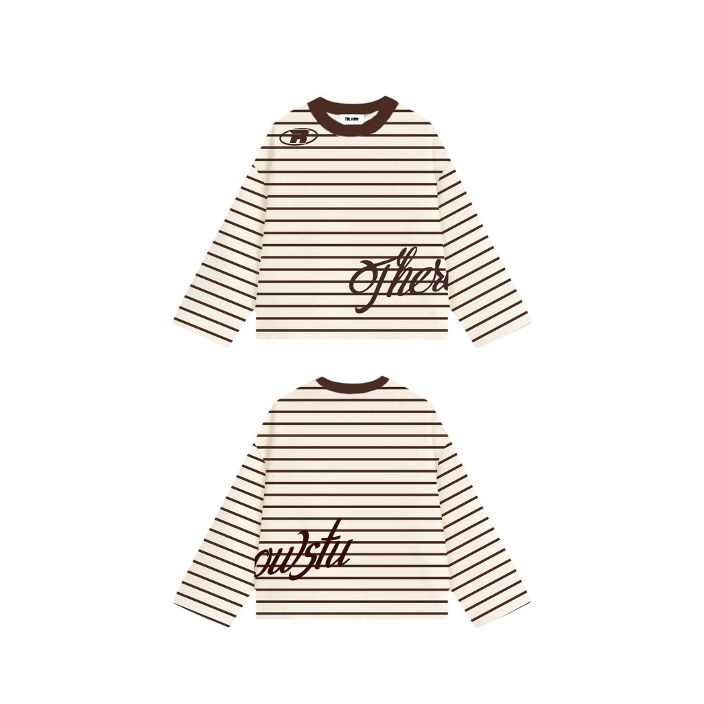 [Ver4] Áo Thun Tay Dài Long Sleeve Boxy THEROW 250gsm Form Rộng Cổ Tròn Unisex Nam Nữ Phong Cách Basic Thoải Mái | BigBuy360 - bigbuy360.vn