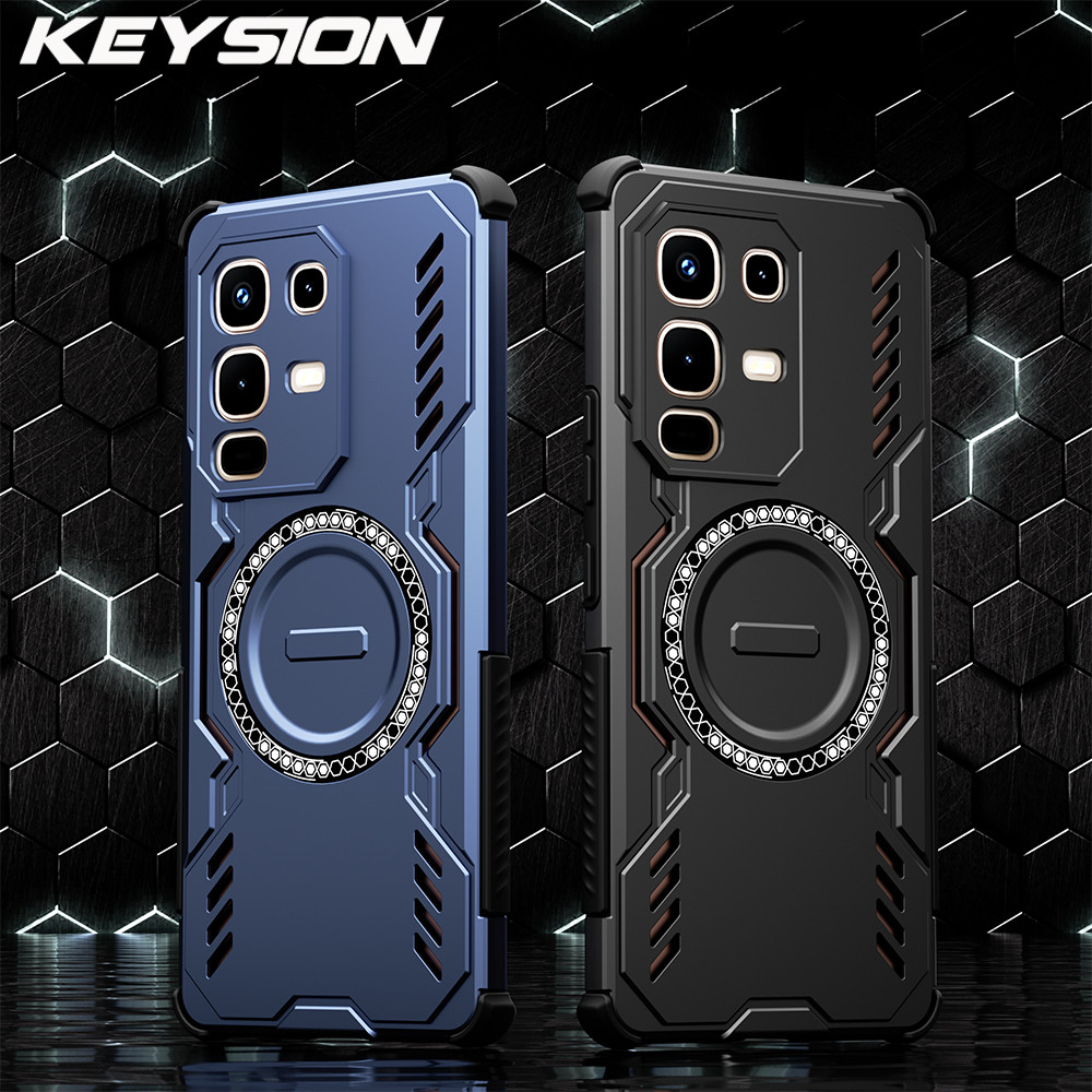 Ốp điện thoại tản nhiệt rỗng KEYSION cho Infinix Note 50S 5G Vỏ điện thoại chống sốc làm mát từ tính