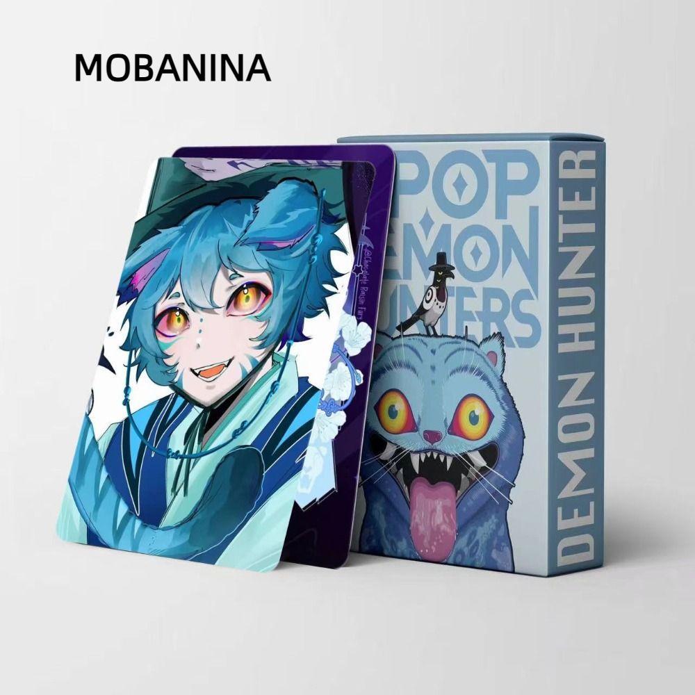 MOBANINA Demon Hunters Thẻ Laser, Nhóm nhạc nữ Kpop Lưu niệm Derpy Tiger Kpop Demon Hunters Photocar