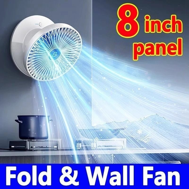 Ship within 24 hours】 Office fan Hanging Portable USB Rechargeable Fan Cooling fan Air Circulation E