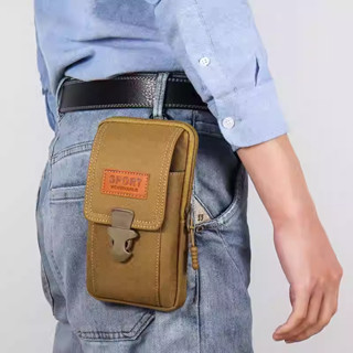 Túi Đeo Hông Thắt Lưng Nam Vải Canvas Bền Đẹp Chống Thấm Đựng Điện Thoại Phụ Kiện Tiện Lợi