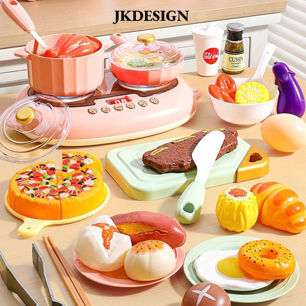 Bộ đồ chơi nhà bếp JKDESIGN, Bộ đồ chơi nấu ăn cảm ứng dạng xịt Acousto-Optic Đồ chơi nấu ăn mô phỏn