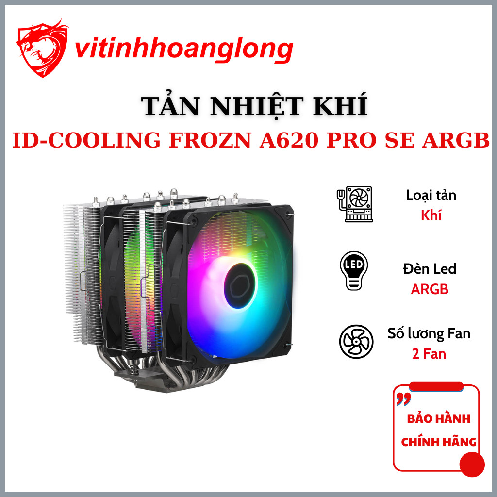 Tản nhiệt khí CPU ID-COOLING Frozn A620 Pro SE ARGB- Bảo hành 24 tháng