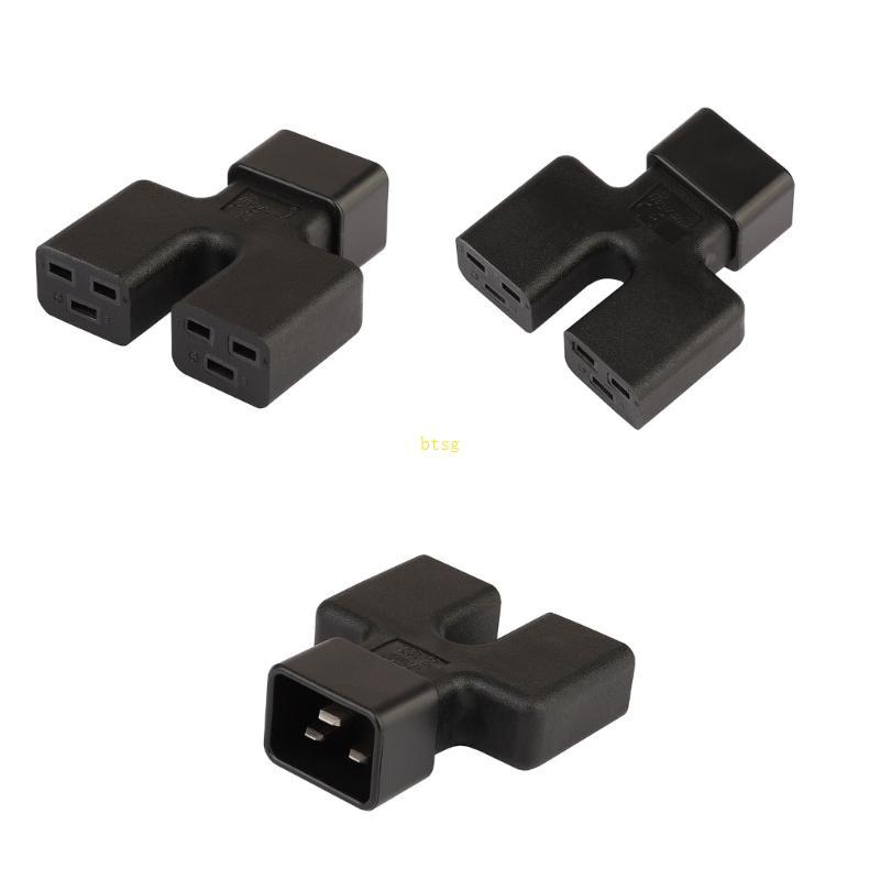 Btsg Solid C20 sang Dual C19 Power Adapter Iec320 Nam Side Kết nối với C19 Dây nguồn C20 sang Double