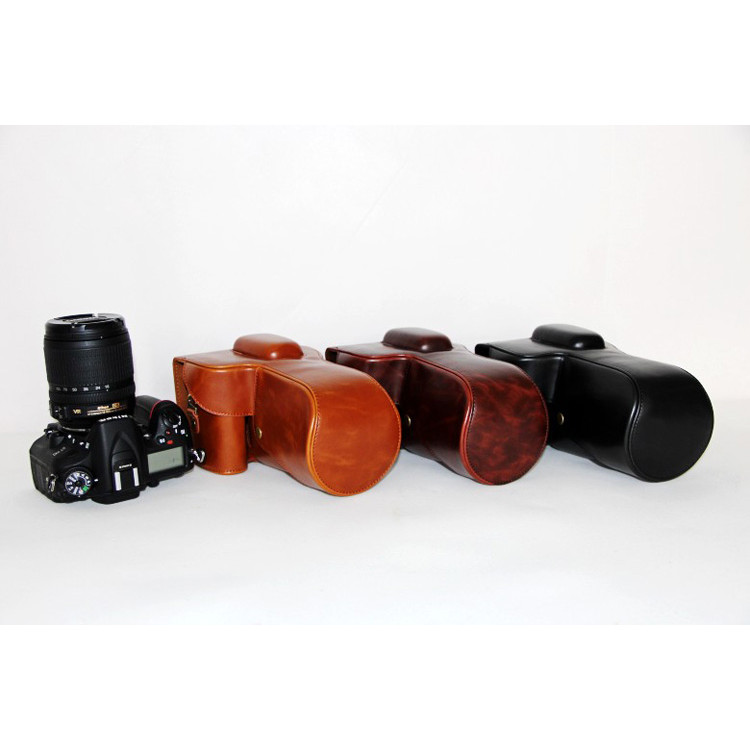 Thích hợp cho máy ảnh Nikon Series Bao da Nikon D3100 D3200 Túi SLR Vỏ bảo vệ chụp ảnh