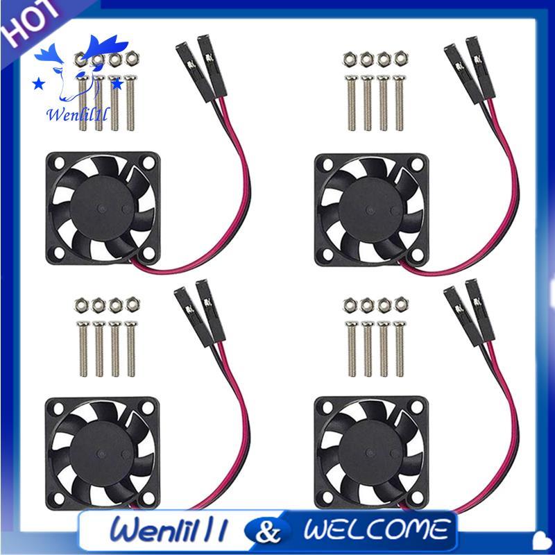 4 Quạt Làm Mát CPU Không Chổi Than Tản Nhiệt Tản Nhiệt 3.3V 5V Cho Raspberry Pi4 Pi3 B +, Pi 3, Pi 2