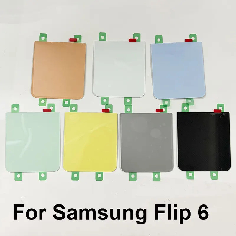 Mới Mặt Sau Kính Dành Cho Samsung Galaxy Z Flip6 5G SM-F741B / DS Pin Cửa Sau Nhà Ở Bảng Điều Khiển 