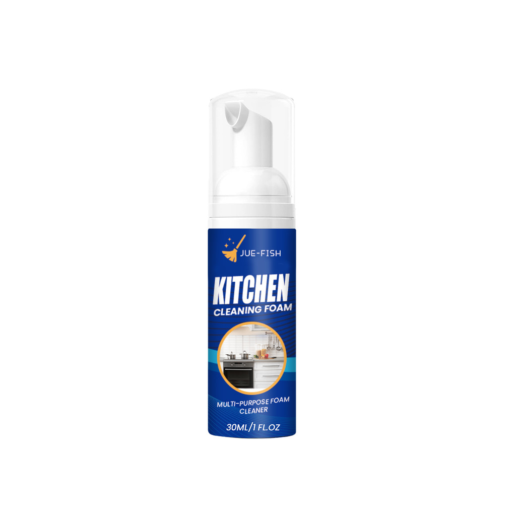 Jue-Fish Kitchen Foam Cleaner Bếp Nhà Bếp Phạm Vi Hood Loại Bỏ Vết Bẩn Dầu Nặng Stain Foam Cleaner
