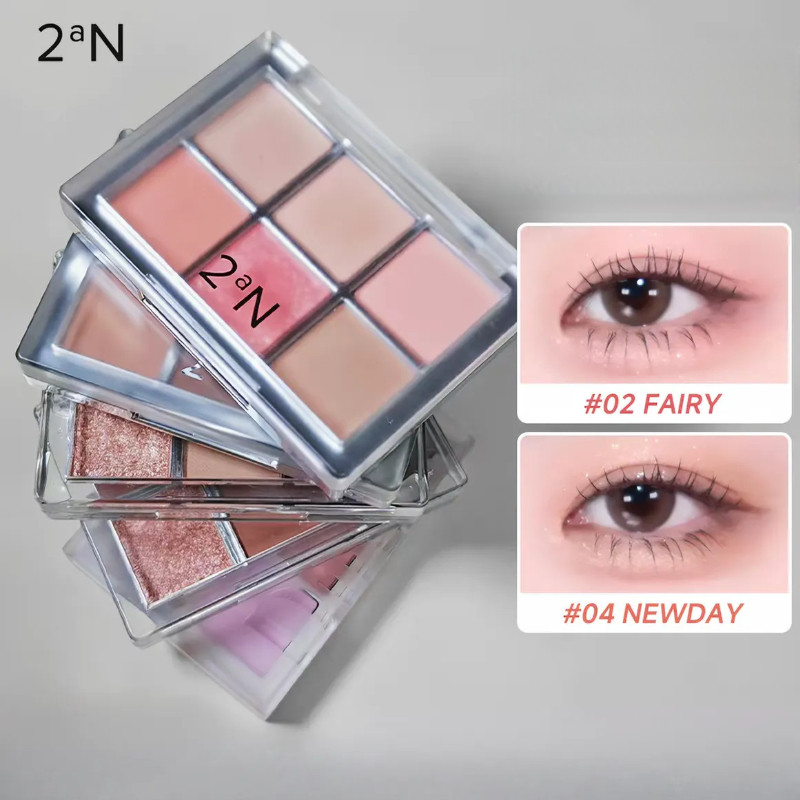 Bảng phấn mắt 2aN Độ bão hòa thấp Bột ngọc trai Màu đất nâu Hàng ngày Bột đa năng Bảng phấn mắt tinh