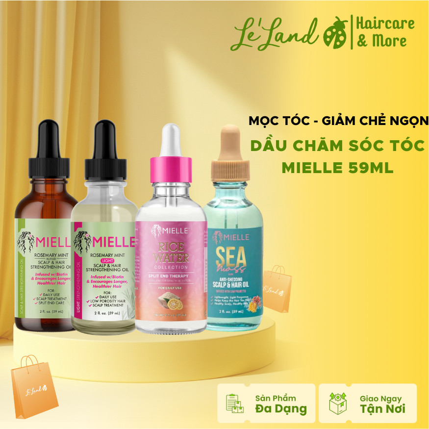 【Còn hàng】[CHAT TRƯỚC KHI ĐẶT] Mielle dầu ủ mọc tóc Mielle Organics Rosemary Mint Scalp & Hair Oil 5
