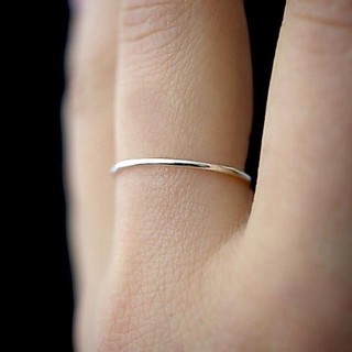 Nhẫn bạc TLEE nhẫn trơn basic cá tính đơn giản TLEE JEWELRY A0340