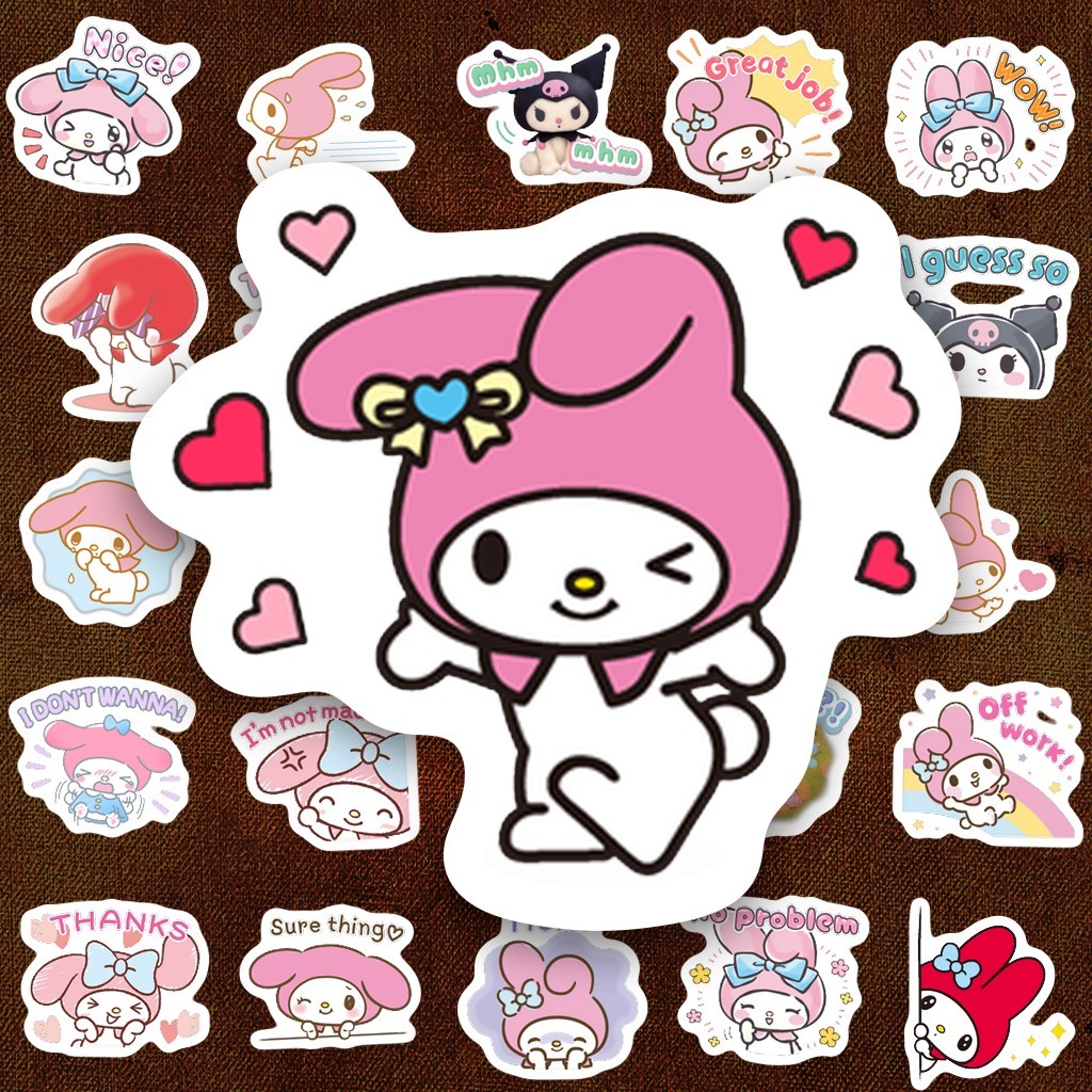 [Trọn Bộ] 688 Sticker IN LASER My Melody Thỏ Hồng Cute