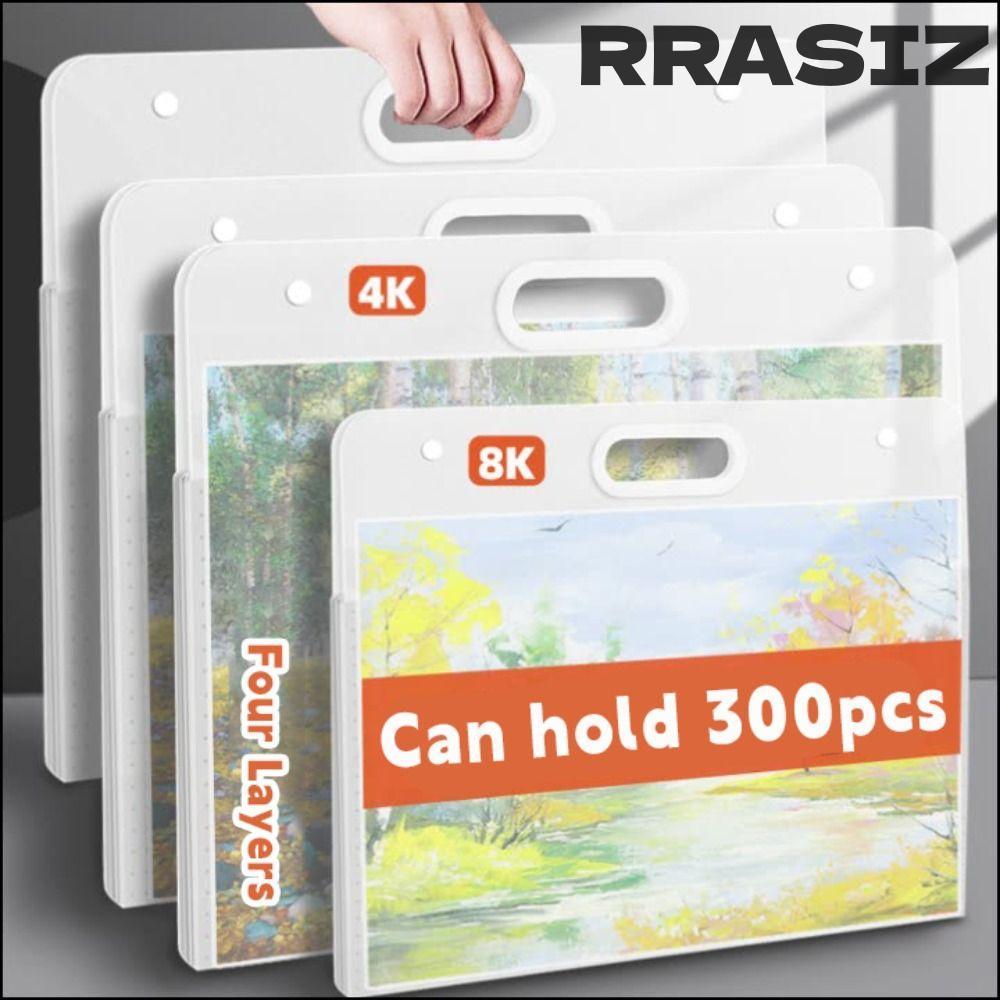 Túi đựng giấy vẽ RRASYZ, Thư mục tập tin A2 / A3 / A4 chống nước, Album ảnh di động 4K / 8K / 16K Qu