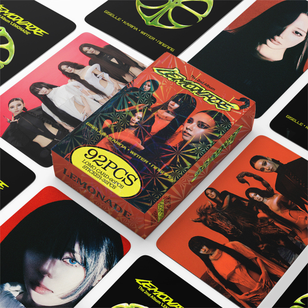 92 Photocards AESPA Hàng hóa 2 Album LEMONADE Cheer Card Star Sticker Thẻ LOMO hai mặt