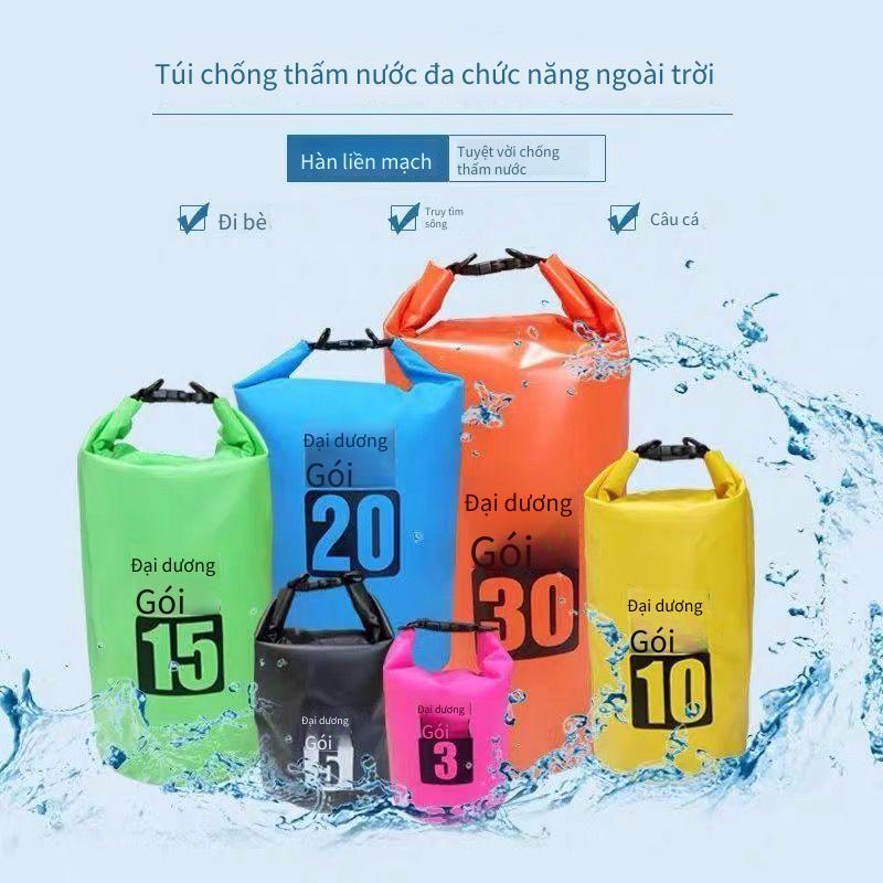 Ocean Pack Túi Khô Chống Thấm Nước 3L-30L Đa Kích Thước Liền Mạch Hàn Nổi Khô Bao Cho Bè Kayaking Câ