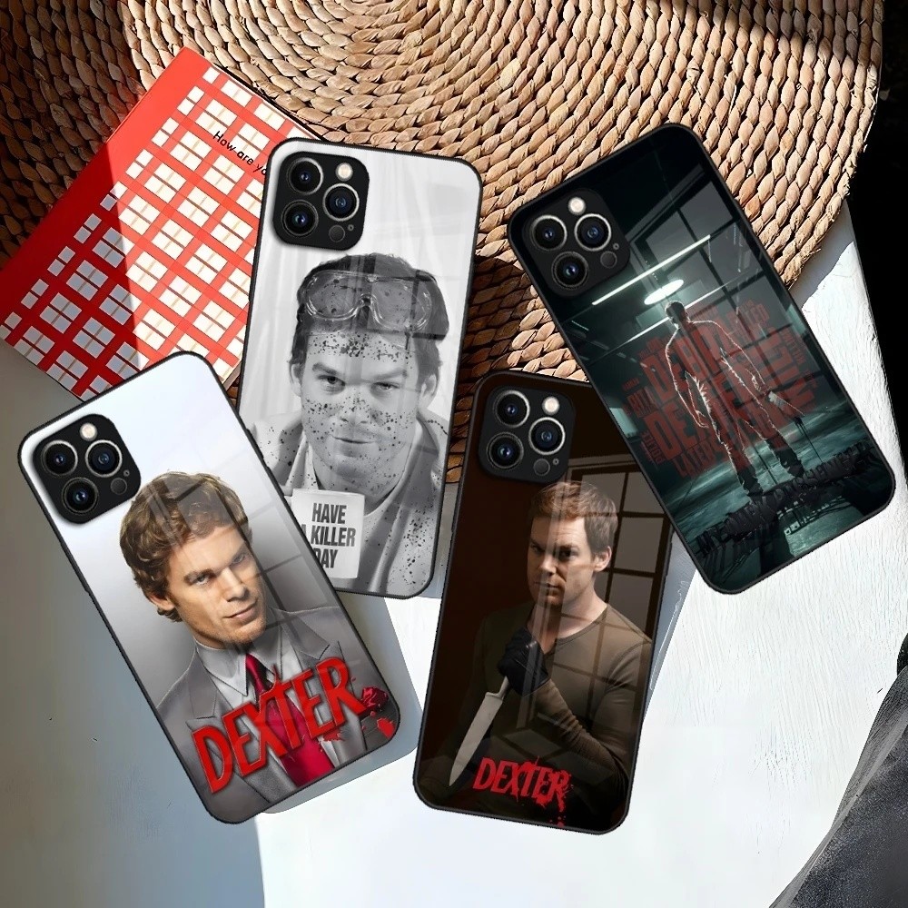 Ốp Điện Thoại BK-1 D-Dexter Morgan Cho Iphone 16 15 14 12 11 13 Pro Max Mini X 8 Xr Xs 7 Puls Kính