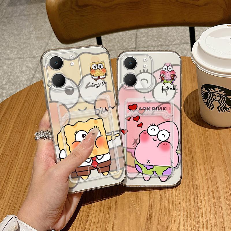Hộp đựng thẻ cho OPPO A5X A6X A6 A6 Pro 4G SpongeBob Clear Case