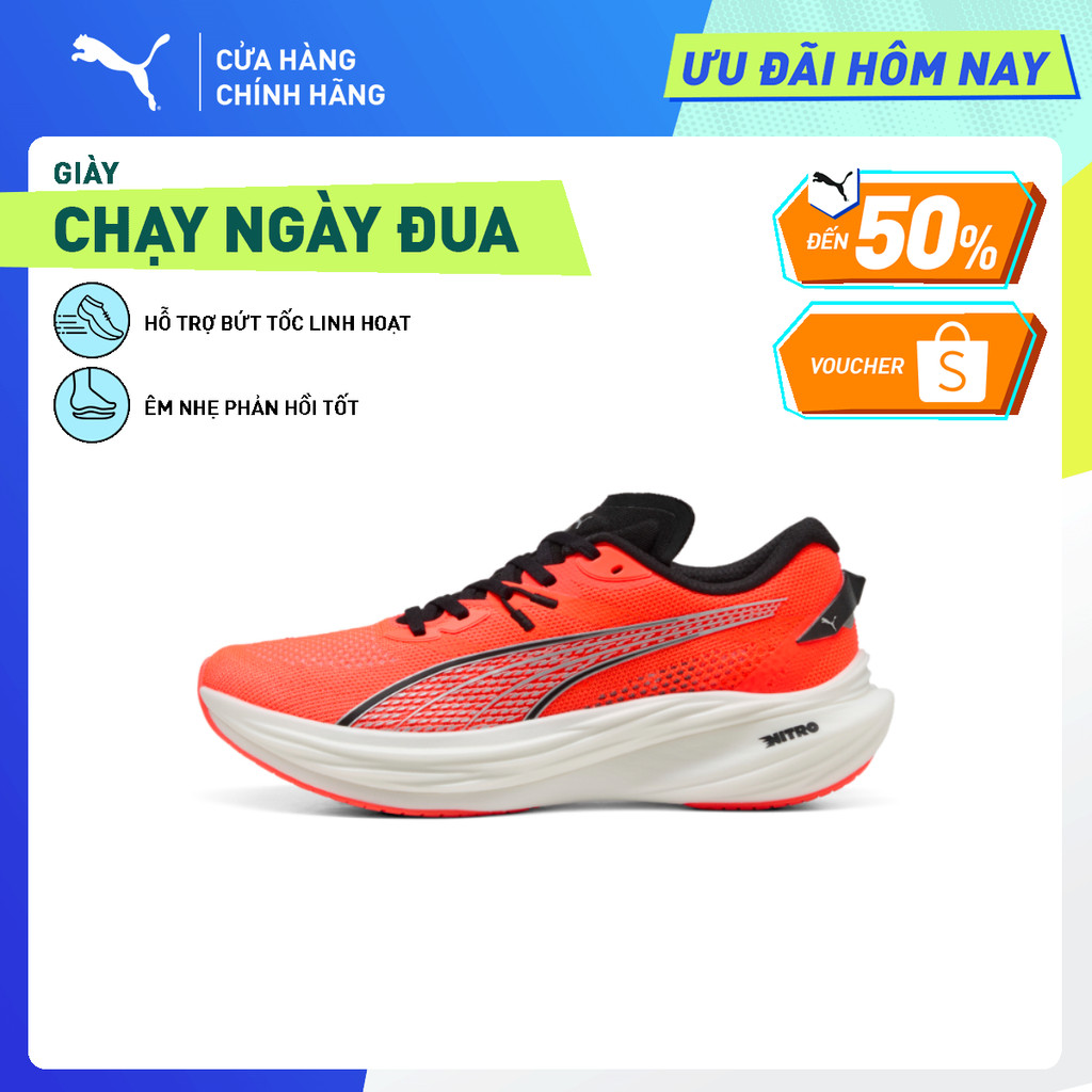 Giày Chạy Bộ PUMA Nam Deviate NITRO 3 Glowing Red- Black Màu Đỏ